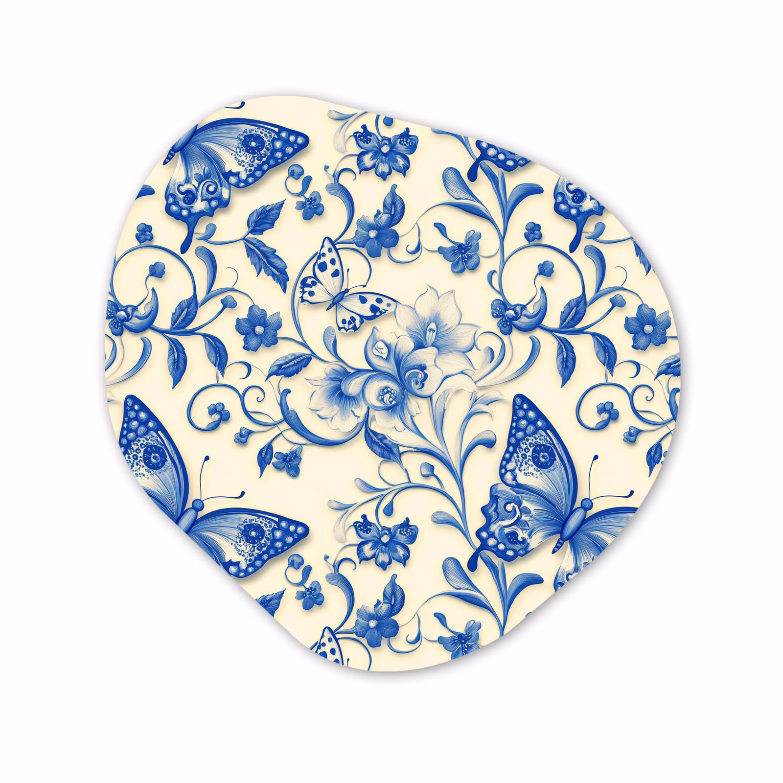 Organisch schilderij - Forex - Vlinders - Bloemen - Blauw - Botanisch — 1