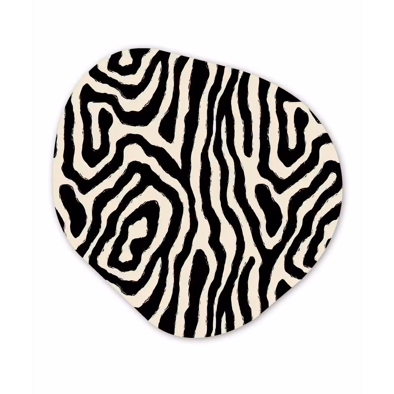 Organisch schilderij - Forex - Zebra - Zwart - Abstract — 1
