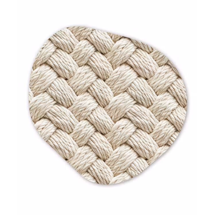 Organisch schilderij - Forex - Touw - Gebreid - Beige — 1
