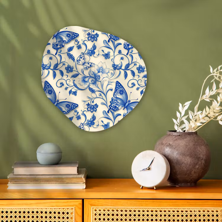 Organisch schilderij - Forex - Vlinders - Bloemen - Blauw - Botanisch — 2