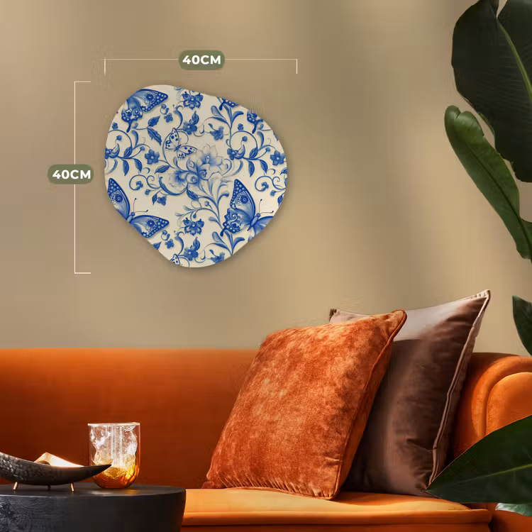 Organisch schilderij - Forex - Vlinders - Bloemen - Blauw - Botanisch — 4