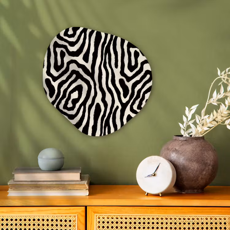 Organisch schilderij - Forex - Zebra - Zwart - Abstract — 2