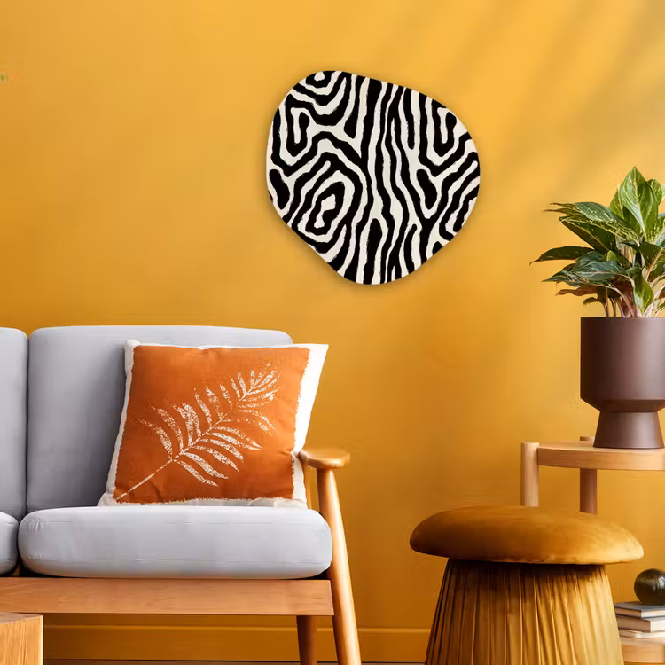 Organisch schilderij - Forex - Zebra - Zwart - Abstract — 3