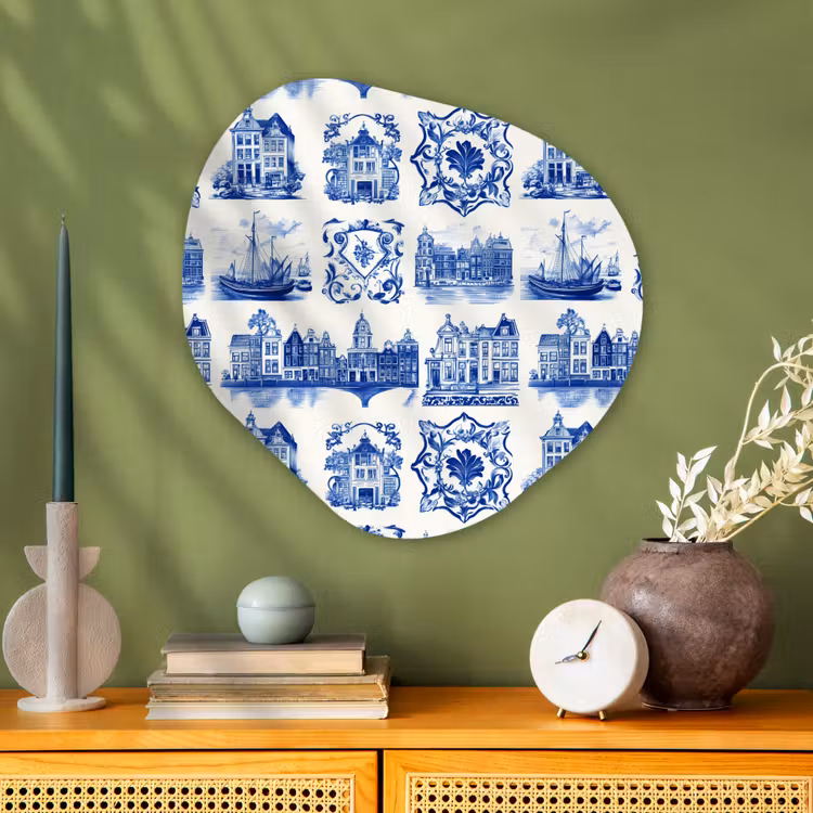 Organische vorm aluminium - Huizen - Schepen - Blauw — 2