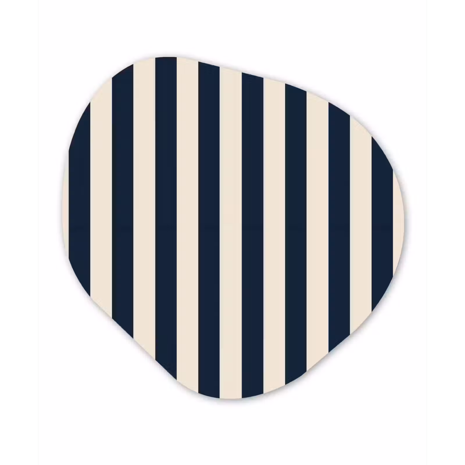 Organisch schilderij - Forex - Verticale strepen - Blauw - Crème — 1