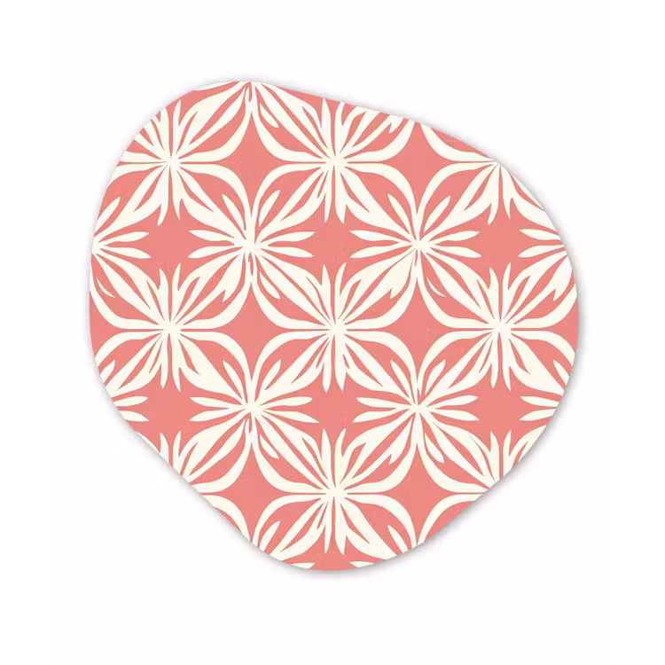 Organisch schilderij - Forex - Roze - Bloemenmotief - Wit - Modern — 1