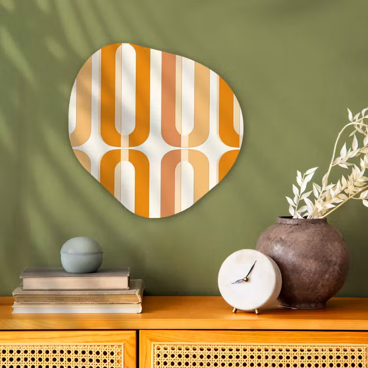 Organisch schilderij - Forex - U-vorm - Retro - Oranje — 2
