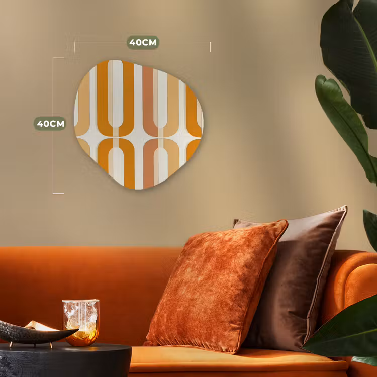 Organisch schilderij - Forex - U-vorm - Retro - Oranje — 4