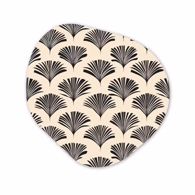 Organisch schilderij - Forex - Waaiers - Botanisch - Zwart - Beige — 1