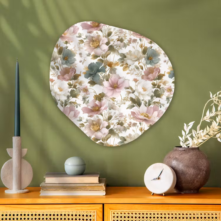 Organische vorm aluminium - Bloemen - Patroon - Pastel — 2