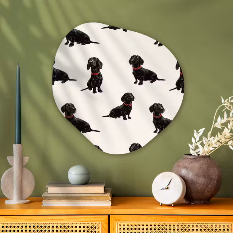 Organische vorm aluminium - Hond - Patroon - Zwart — 2