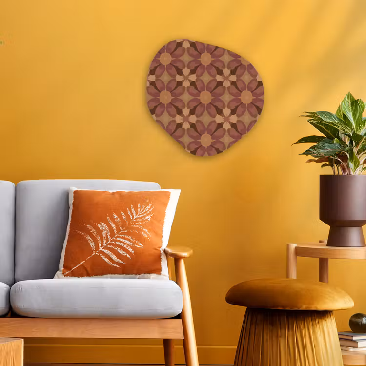 Organisch schilderij - Forex - Retro - Bloemen - Bruin — 3