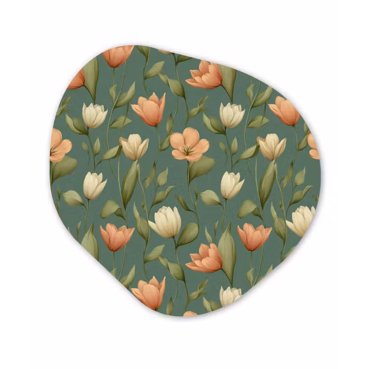 Organisch schilderij - Forex - Tulpen - Botanisch - Groen — 1
