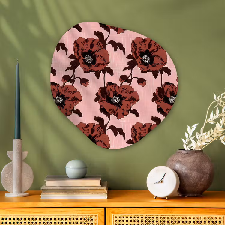 Organische vorm aluminium - Bloemen - Retro - Rood — 2