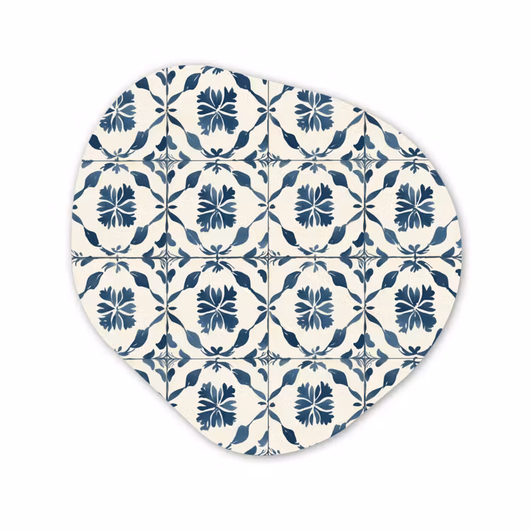 Organische vorm aluminium - Grafisch - Tegel - Blauw — 1