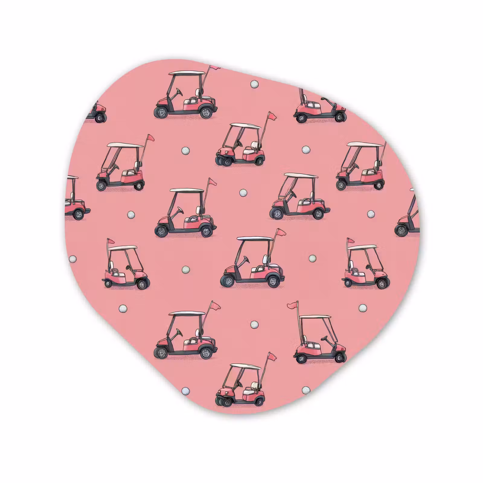 Organische vorm aluminium - Golfkar - Retro - Roze — 1