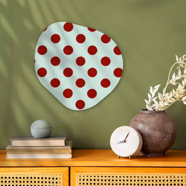 Organisch schilderij - Forex - Polka - Dots - Rood — 2