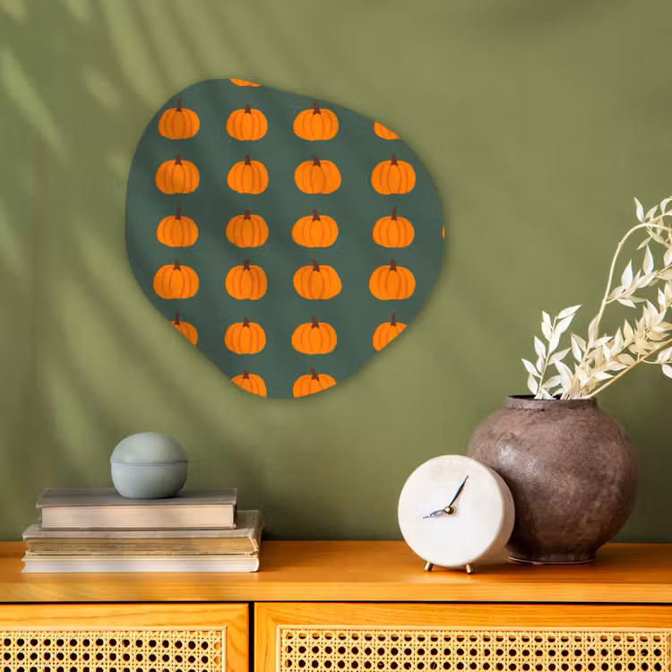 Organisch schilderij - Forex - Pompoen - Patroon - Oranje — 2