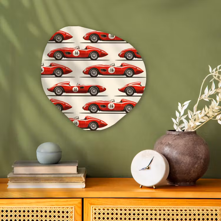 Organisch schilderij - Forex - Raceauto - Retro - Rood — 2
