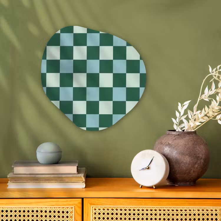Organisch schilderij - Forex - Schaakbord - Klassiek - Groen — 2