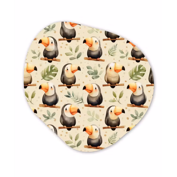 Organisch schilderij - Forex - Toekans - Exotisch - Kleurrijk — 1