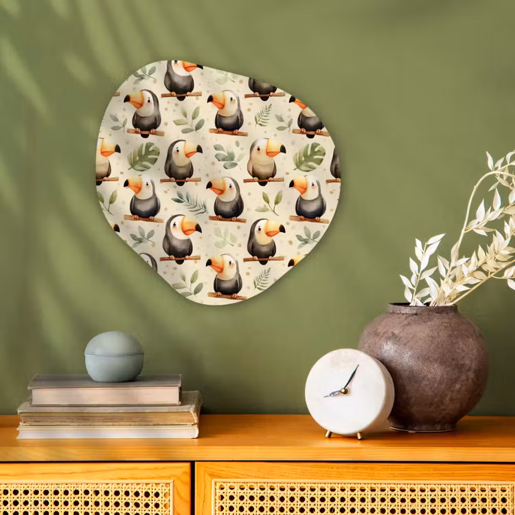 Organisch schilderij - Forex - Toekans - Exotisch - Kleurrijk — 2