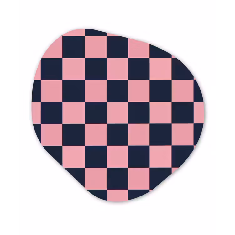 Organisch schilderij - Forex - Traditioneel - Patroon - Blauw - Roze — 1