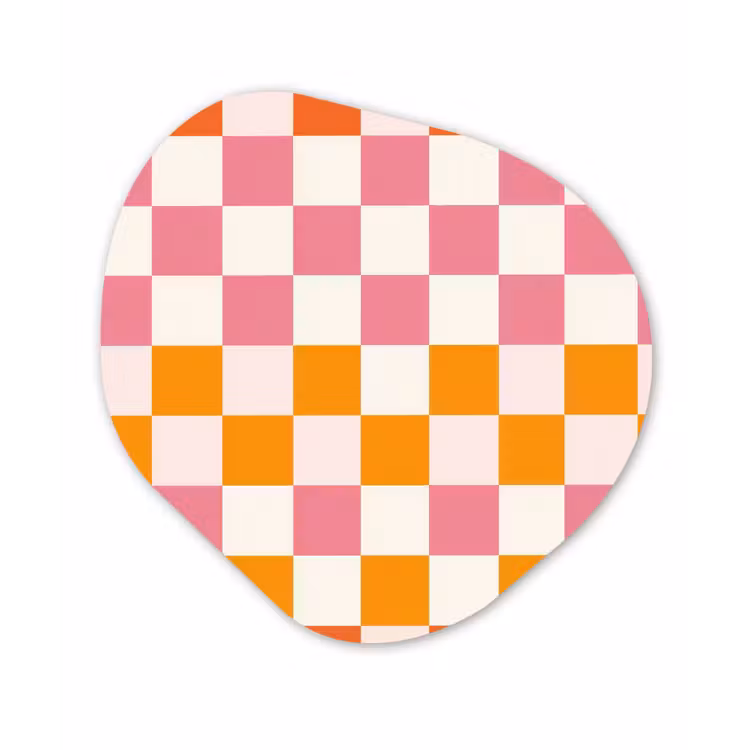 Organisch schilderij - Forex - Vierkant - Patroon - Oranje — 1