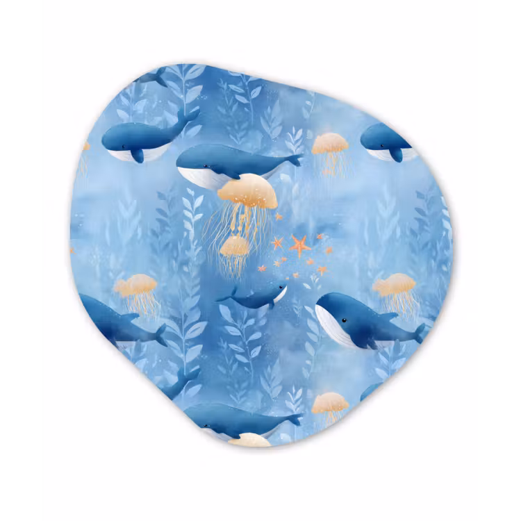 Organisch schilderij - Forex - Walvissen - Oceaan - Blauw — 1
