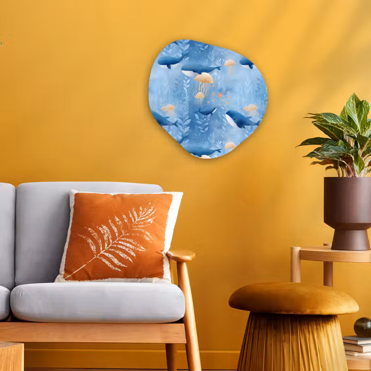 Organisch schilderij - Forex - Walvissen - Oceaan - Blauw — 3
