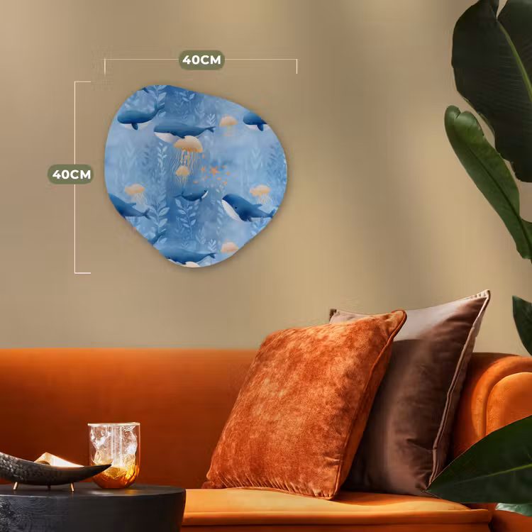 Organisch schilderij - Forex - Walvissen - Oceaan - Blauw — 4