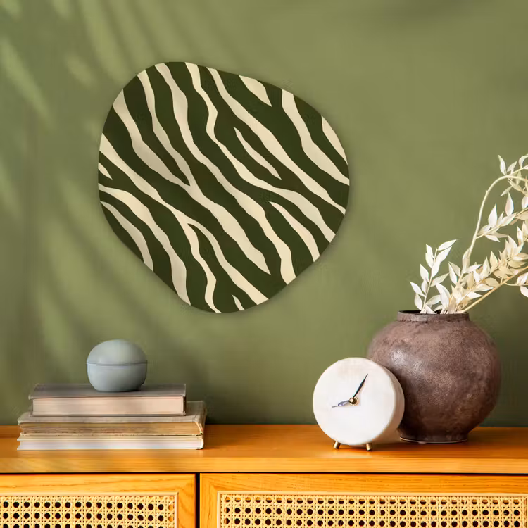 Organisch schilderij - Forex - Zebra - Patroon - Groen — 2