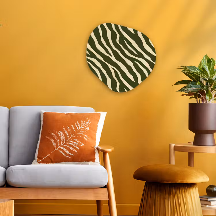 Organisch schilderij - Forex - Zebra - Patroon - Groen — 3