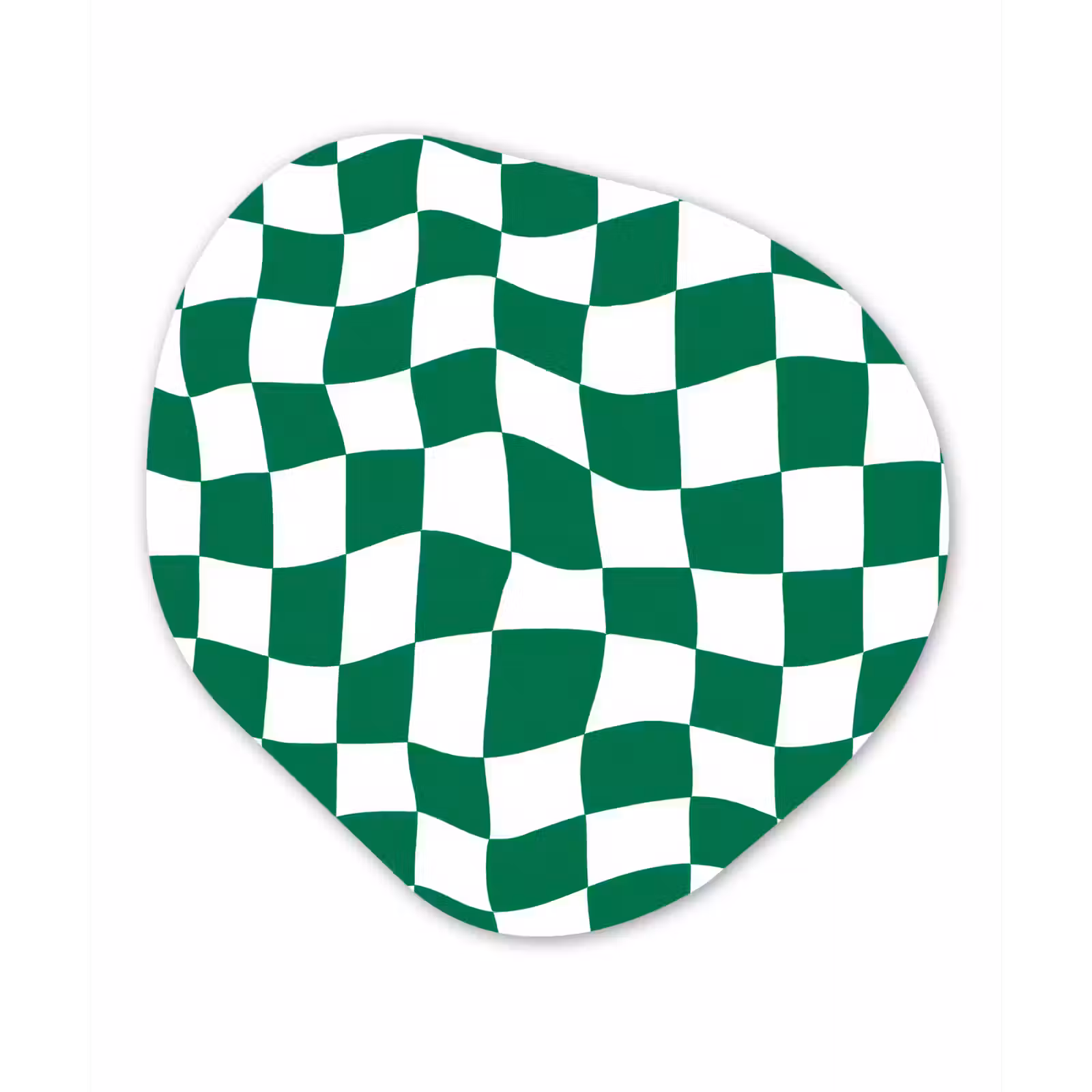 Organisch schilderij - Forex - Schaakbord - Golvend - Groen — 1