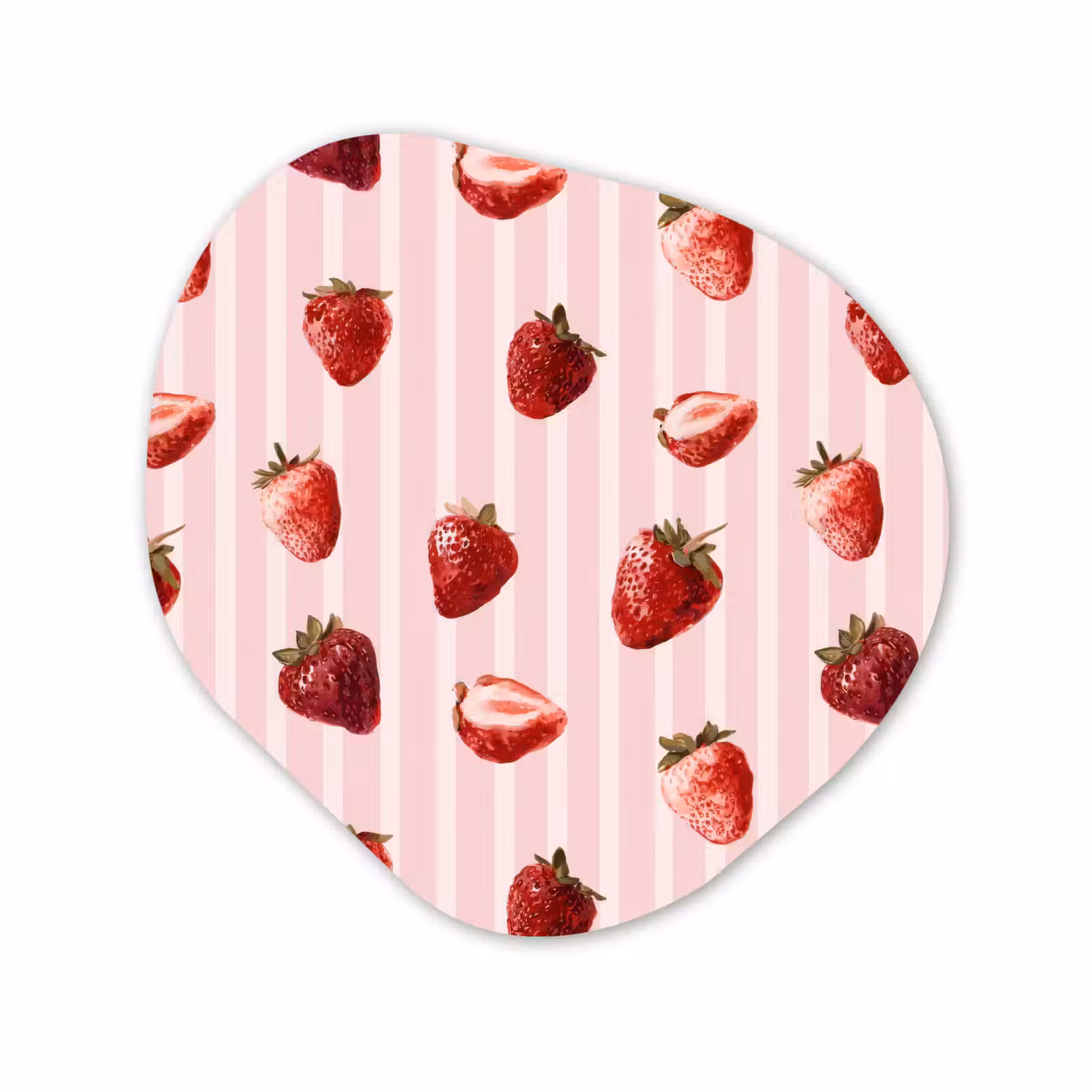 Organisch schilderij - Forex - Strepen - Aardbei - Roze — 1