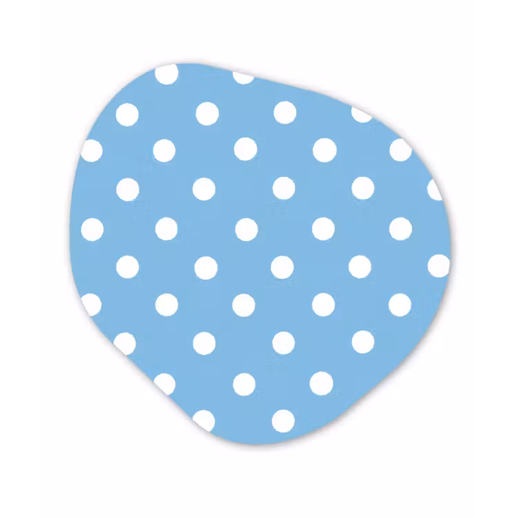 Organisch schilderij - Forex - Polka - Dots - Blauw — 1