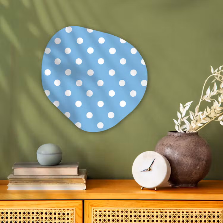 Organisch schilderij - Forex - Polka - Dots - Blauw — 2