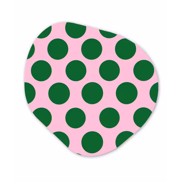 Organisch schilderij - Forex - Polkadots - Patroon - Groen — 1