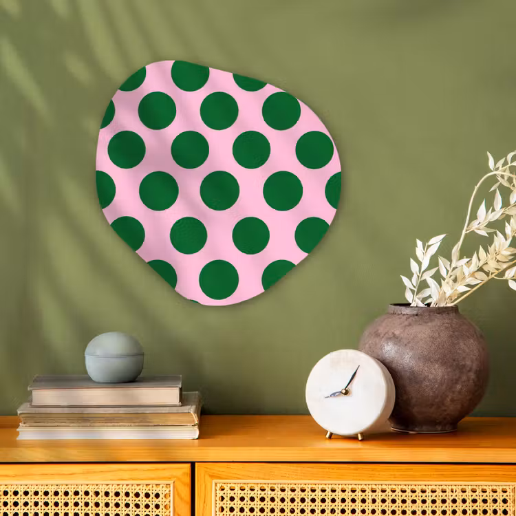 Organisch schilderij - Forex - Polkadots - Patroon - Groen — 2