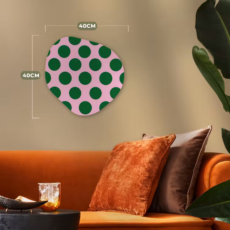 Organisch schilderij - Forex - Polkadots - Patroon - Groen — 4