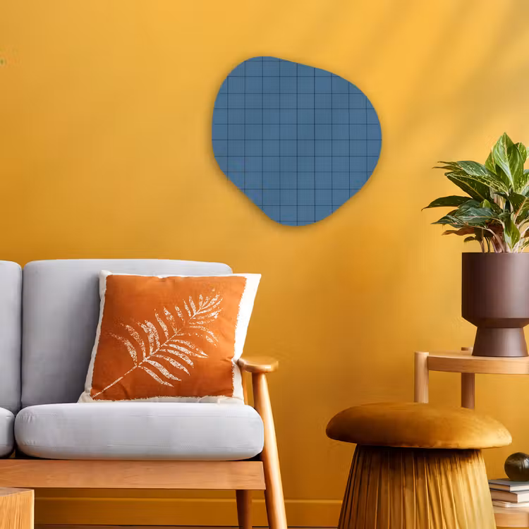 Organisch schilderij - Forex - Ruiten - Geometrisch - Blauw — 3