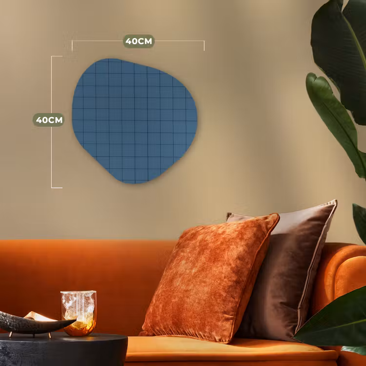 Organisch schilderij - Forex - Ruiten - Geometrisch - Blauw — 4