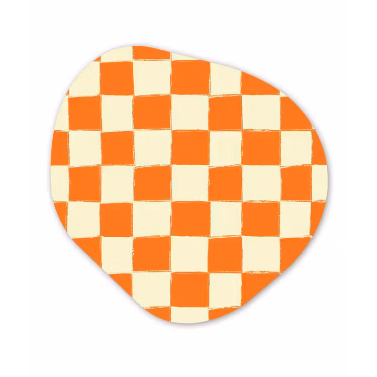 Organisch schilderij - Forex - Schaak - Patroon - Oranje — 1