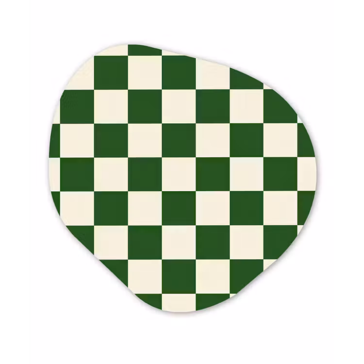 Organisch schilderij - Forex - Schaakbord - Patroon - Groen — 1