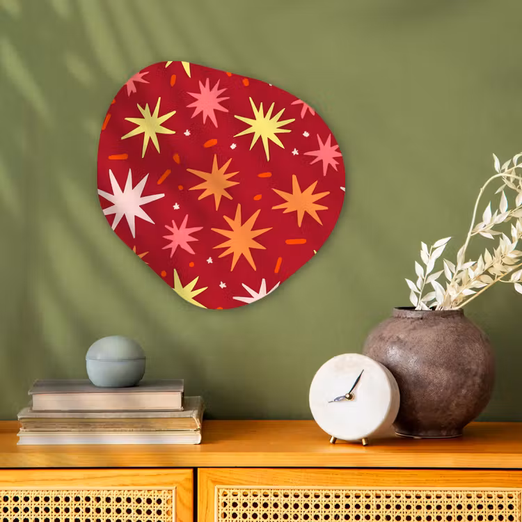 Organisch schilderij - Forex - Sterren - Speels - Rood — 2