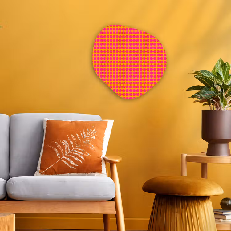 Organisch schilderij - Forex - Stippen - Patroon - Oranje — 3