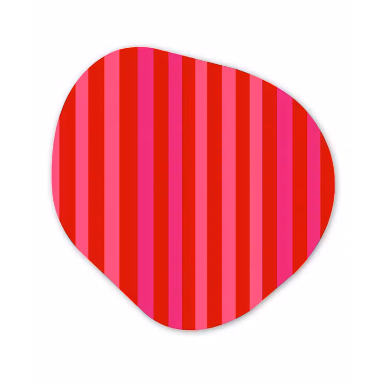 Organisch schilderij - Forex - Verticaal - Strepen - Roze — 1