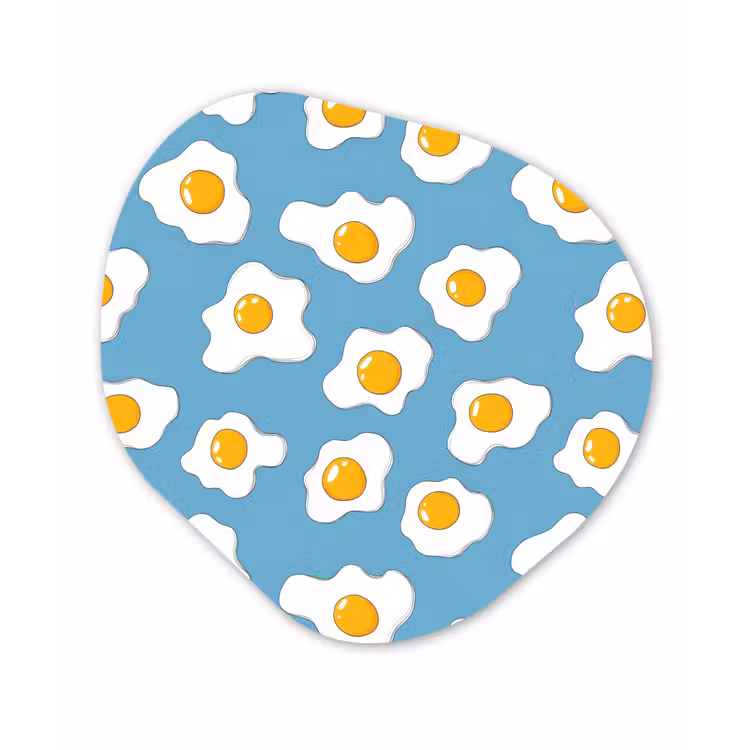 Organische vorm aluminium - Eieren - Dooiers - Blauw — 1