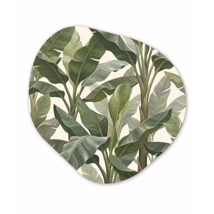 Organisch schilderij - Forex - Planten - Bladeren - Tropisch - Groen — 1