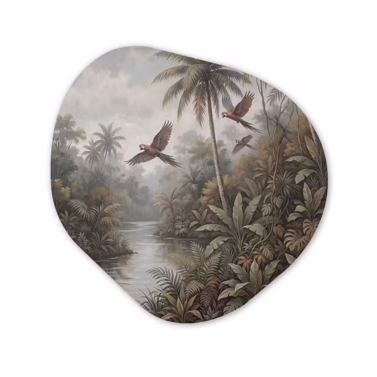 Organisch schilderij - Forex - Vogel - Vliegend - Tropisch - Landschap - Klassiek — 1